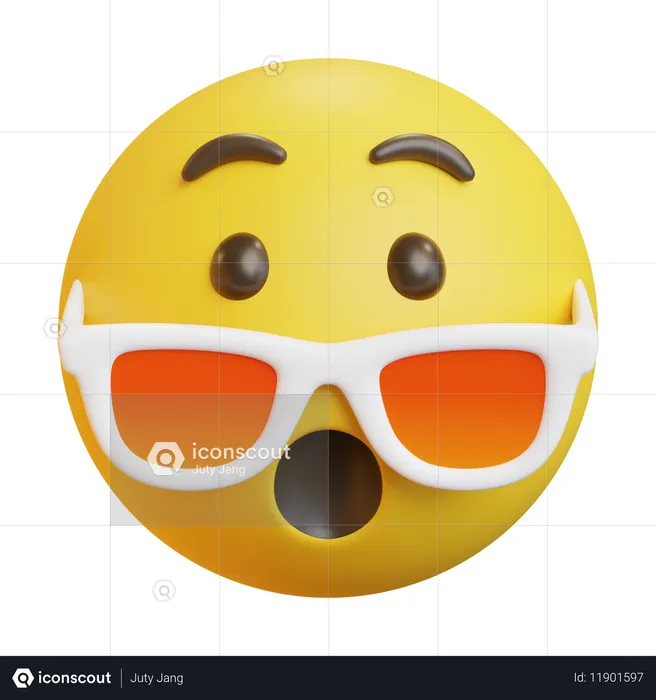Emoji com óculos de sol  3D Icon