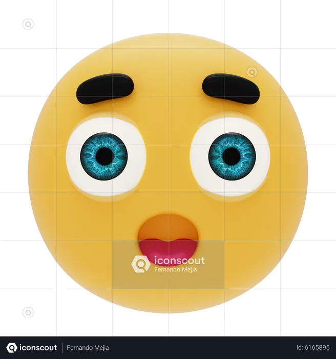 Emoji con la boca abierta Emoji 3D Icon
