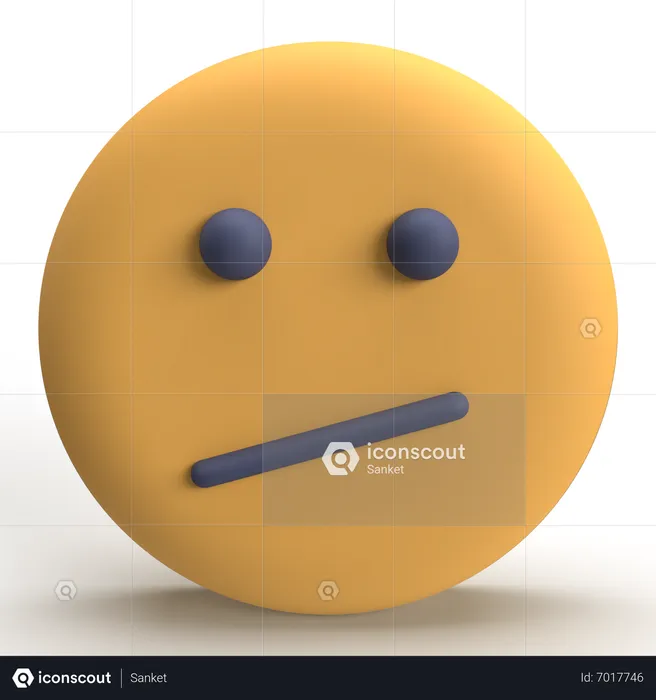 Emoji confundido Logo 3D Icon