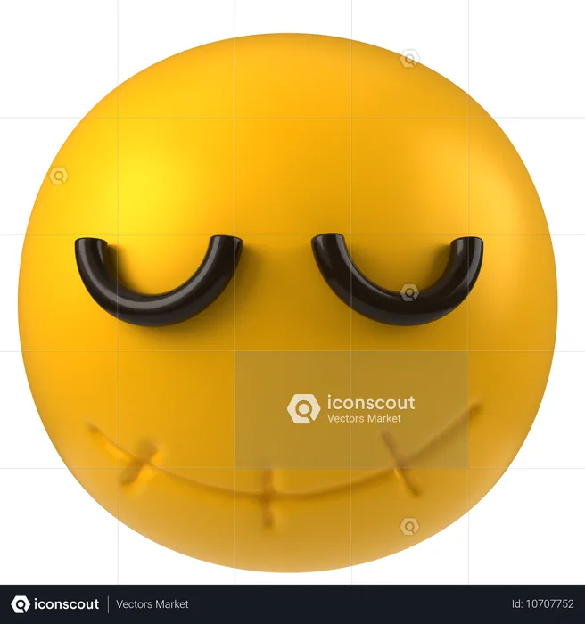 Emoji cousu  3D Icon