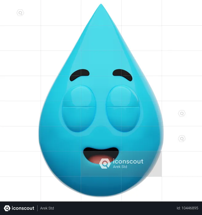 Emoji de agua feliz Emoji 3D Icon