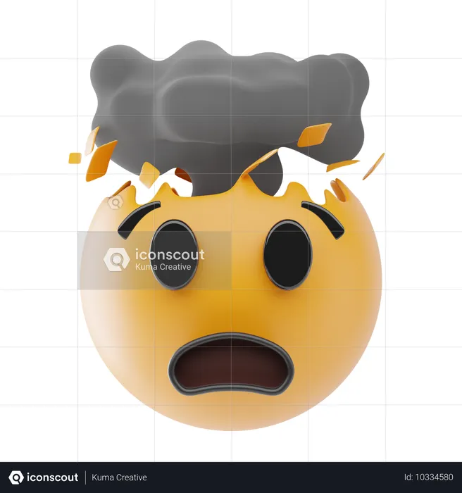 Emoji de cabeça explodindo Emoji 3D Icon