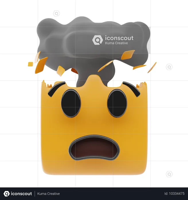 Emoji de cabeça explodindo Emoji 3D Icon