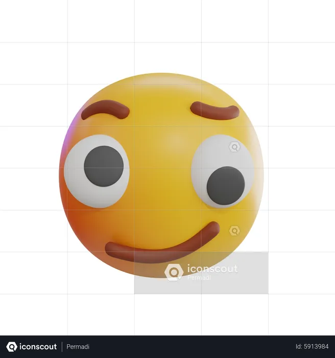 Cara boba colando emoji Emoji 3D Icon