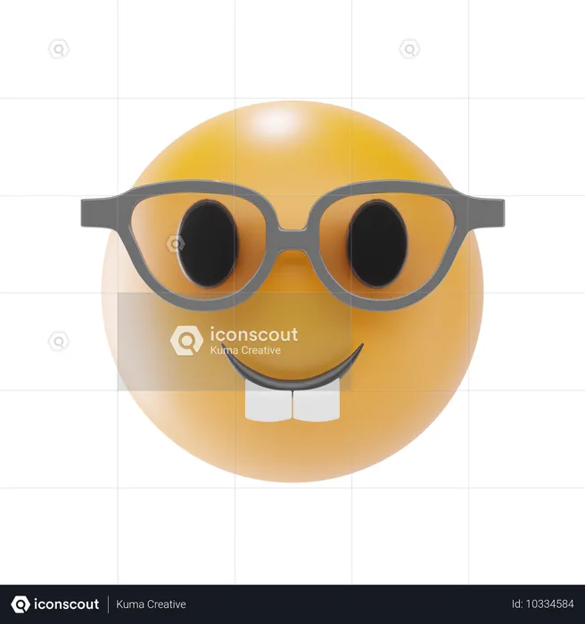 Emoji de cara de nerd Emoji 3D Icon