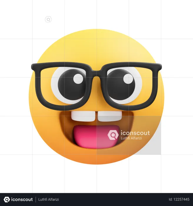 Emoji de cara de nerd Emoji 3D Icon