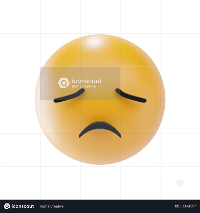 Emoji de cara decepcionada Emoji 3D Icon
