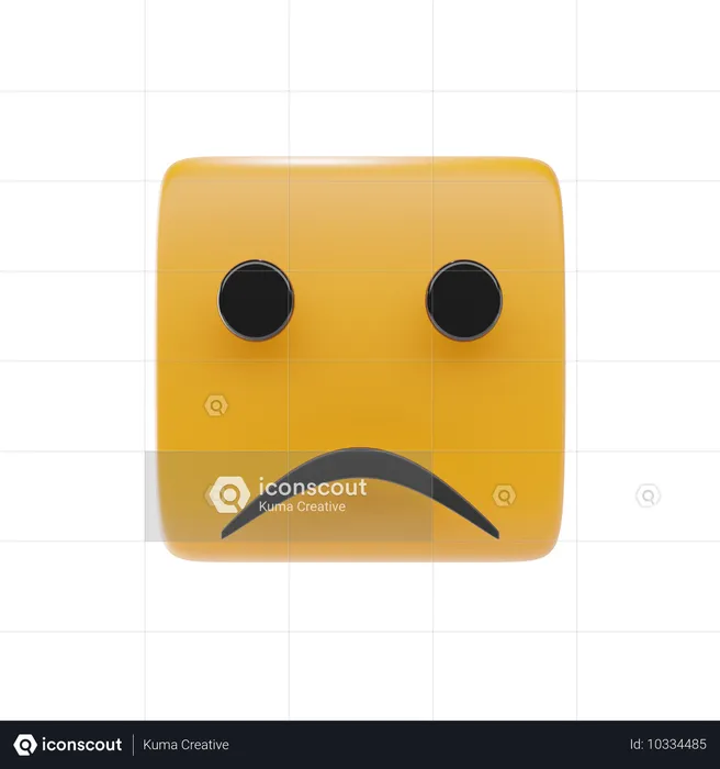 Emoji de cara con el ceño fruncido Emoji 3D Icon