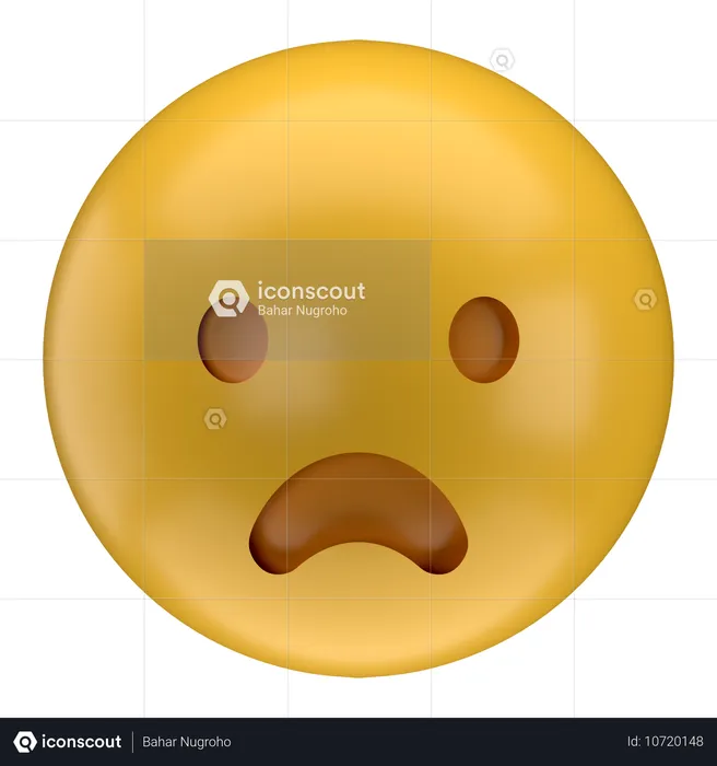 Emoji de cara con el ceño fruncido Emoji 3D Icon