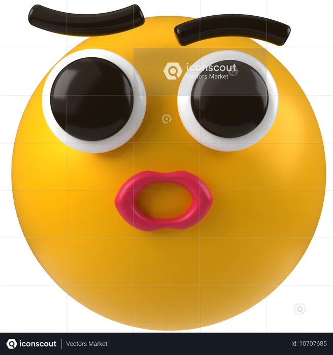 Emoji con el ceño fruncido  3D Icon