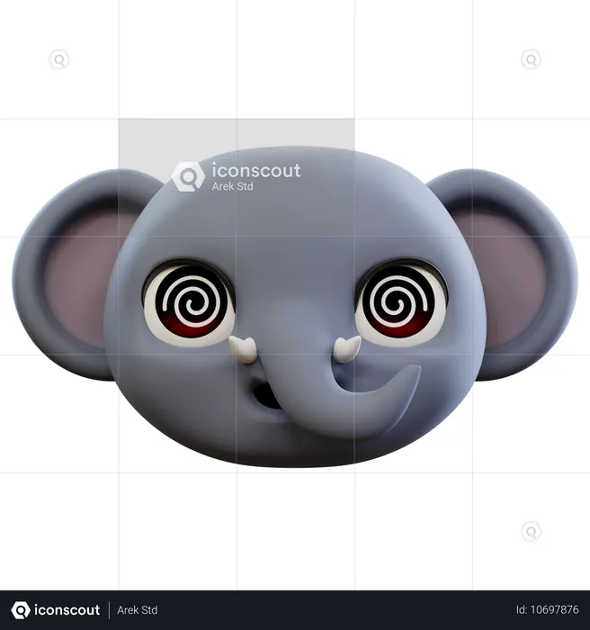 Emoji de elefante mareado Emoji 3D Icon