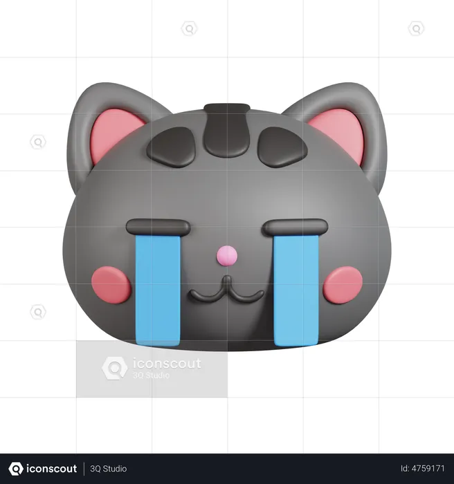 Emoji de gato chorando Emoji 3D Emoji