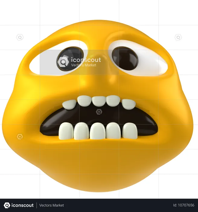 Emoji asustado  3D Icon