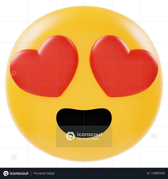 Emoji de ojo de amor Emoji 3D Icon