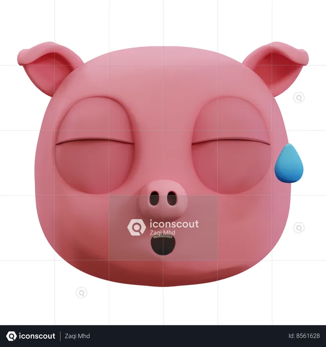 Emoji de porco fofo rindo Emoji 3D Icon