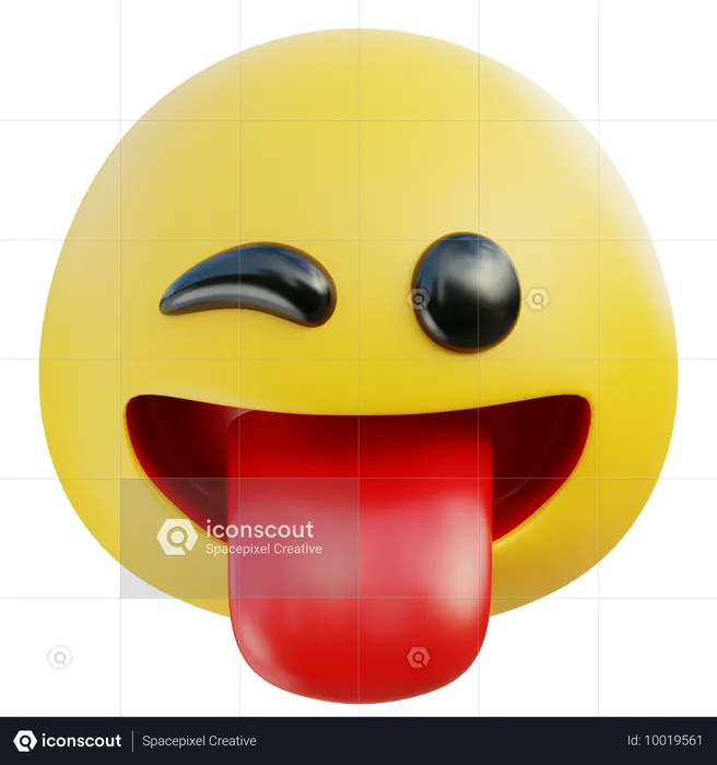 Emoji de rosto piscando Emoji 3D Icon