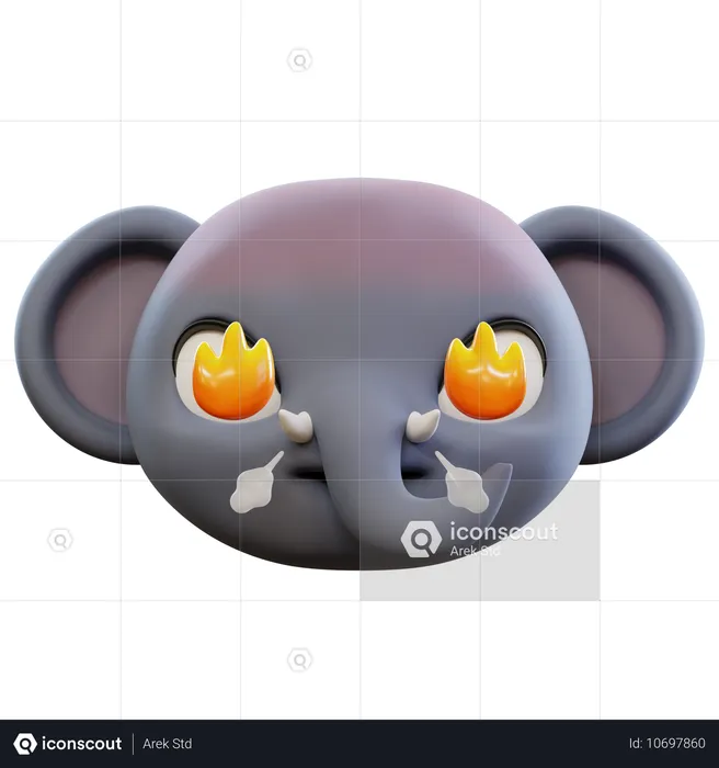 Emoji éléphant très en colère Emoji 3D Icon