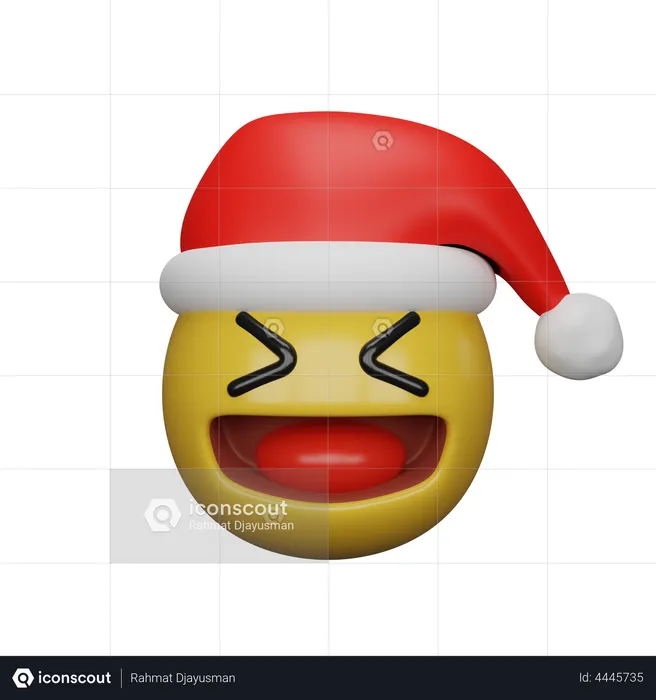 Emoji sorridente de natal Emoji 3D Emoji