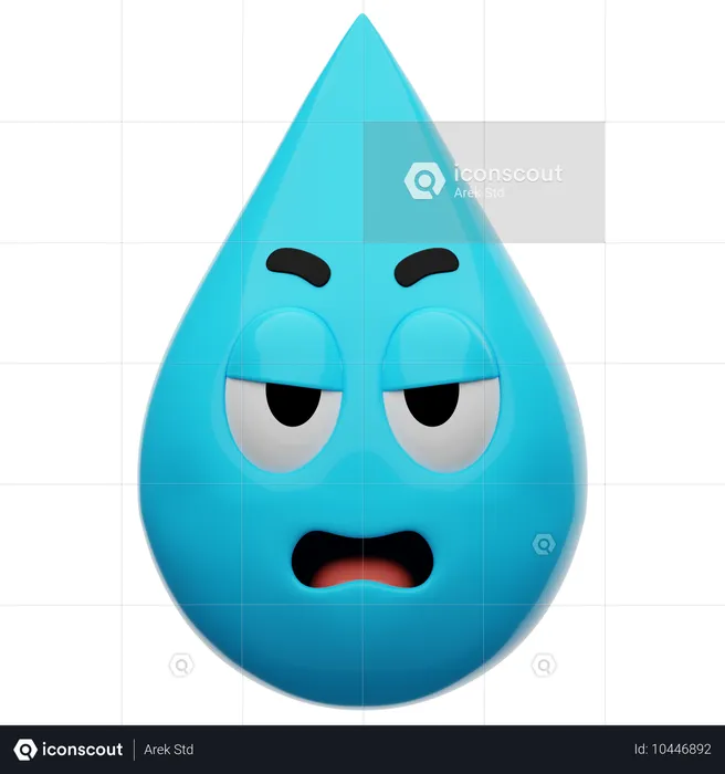 Emoji de agua enojada Emoji 3D Icon