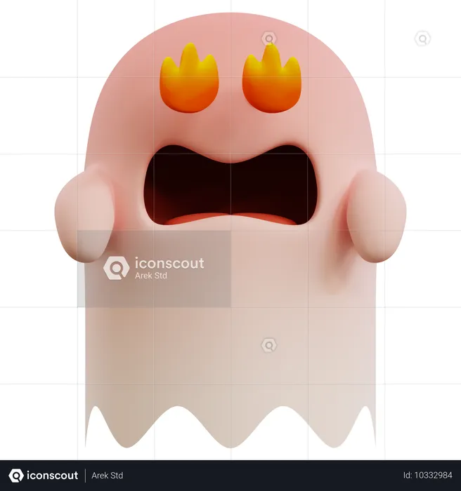 Emoji fantasma muito bravo Emoji 3D Icon