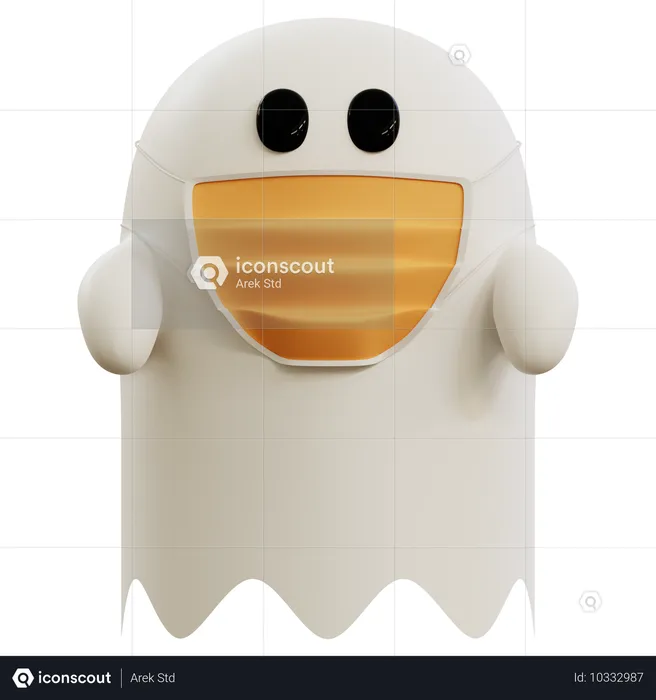 El fantasma emoji tiene gripe Emoji 3D Icon