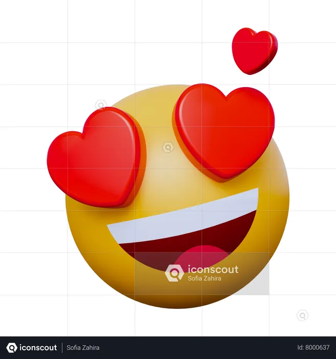 Emoji Love  3D Icon