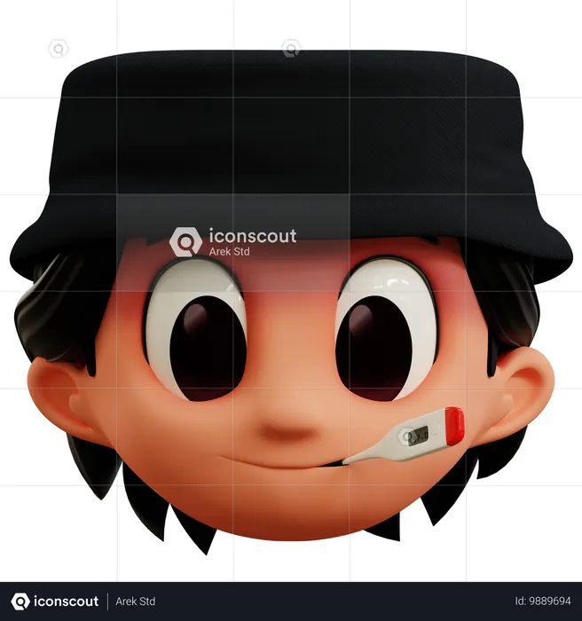 Emoji de menino doente Emoji 3D Icon