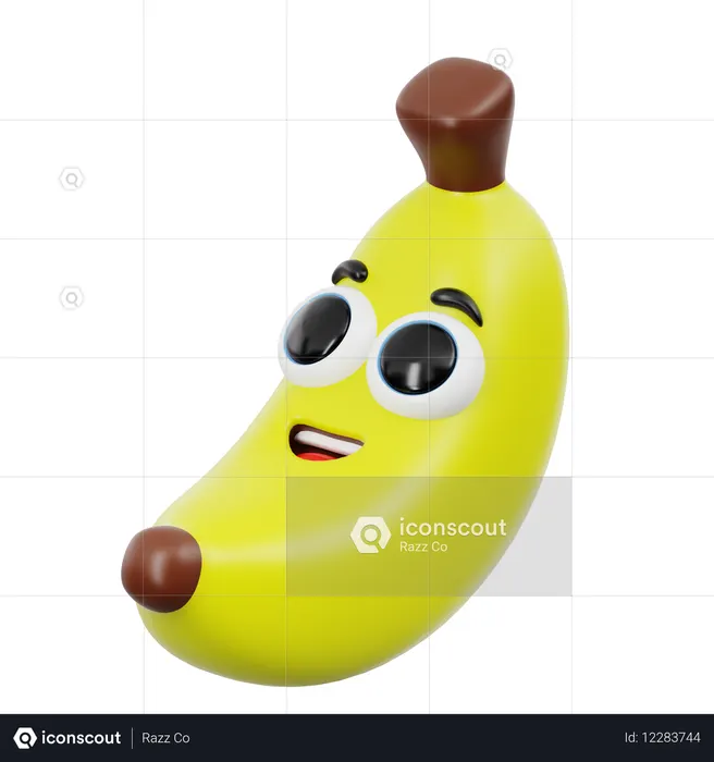 Emoji banane mignon  3D Icon