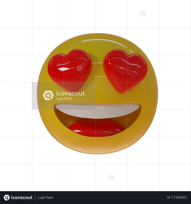 Emoji ojos saltones amor Emoji 3D Icon