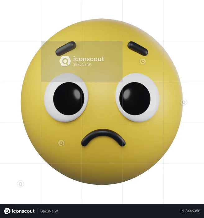 Emoji preocupado Emoji 3D Icon