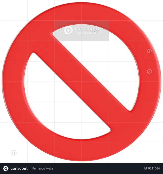 Prohibido Emoji 3D Icon