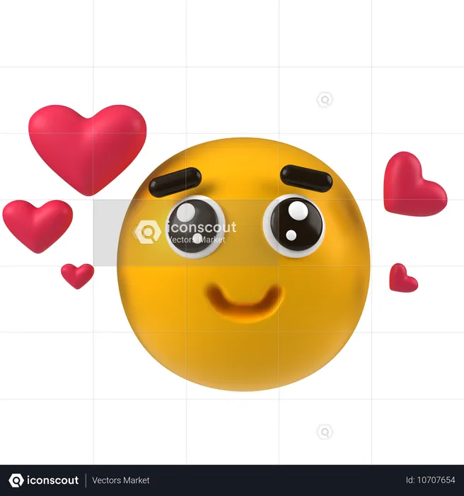 Emoji romântico  3D Icon