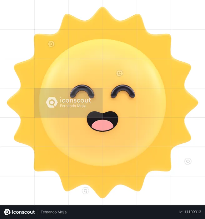 Emoji de sol risueño Emoji 3D Icon