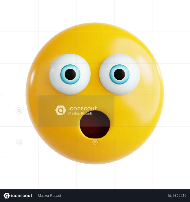 Emoji sorprendido Emoji 3D Icon
