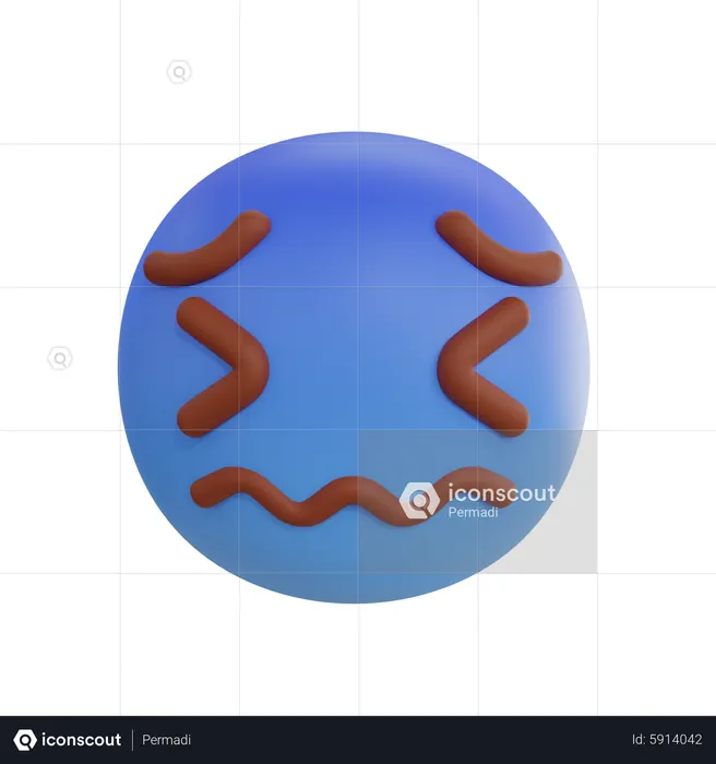 Emoji triste y frío Emoji 3D Icon