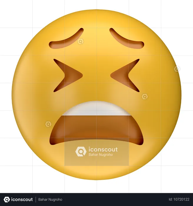 Emoji visage fatigué Emoji 3D Icon