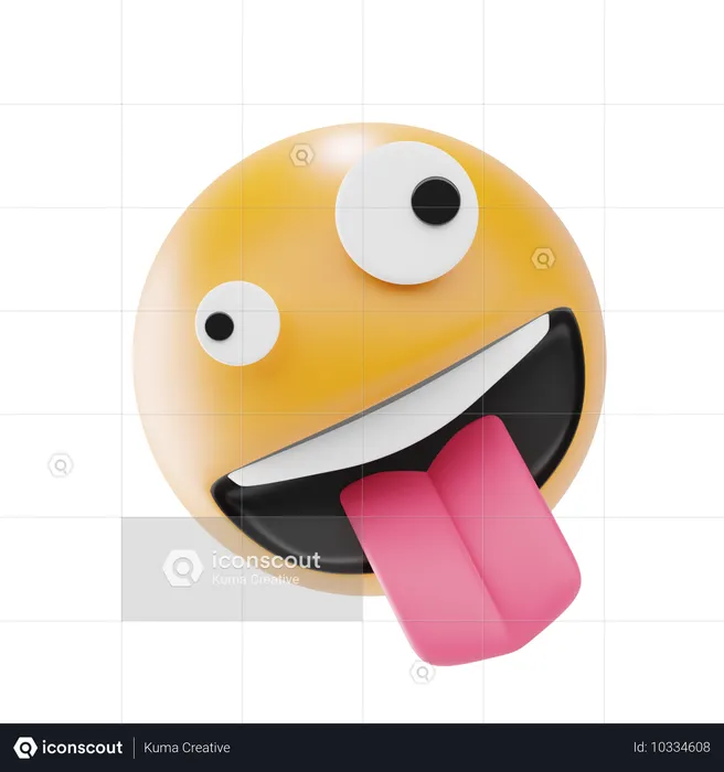 Emoji visage loufoque Emoji 3D Icon