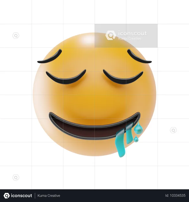 Emoji visage baveux Emoji 3D Icon