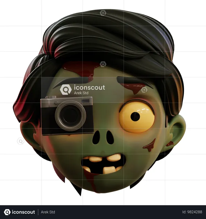 Emoji zombie prenant une photo Emoji 3D Icon