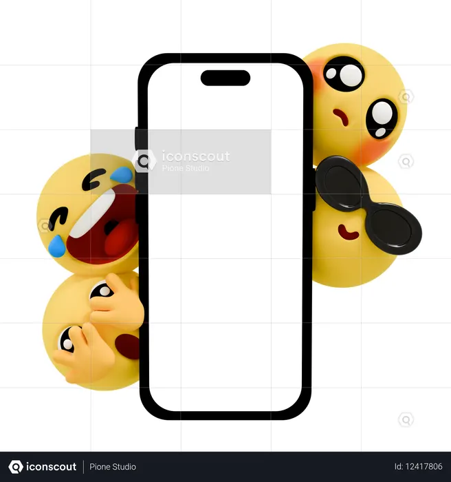 엿보는 이모티콘  3D Icon
