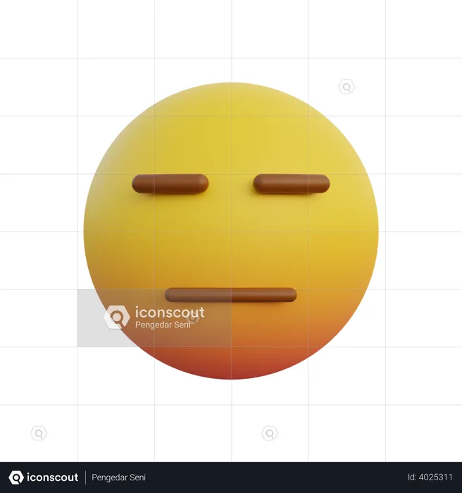 Emoticono de cara plana Emoji 3D Emoji