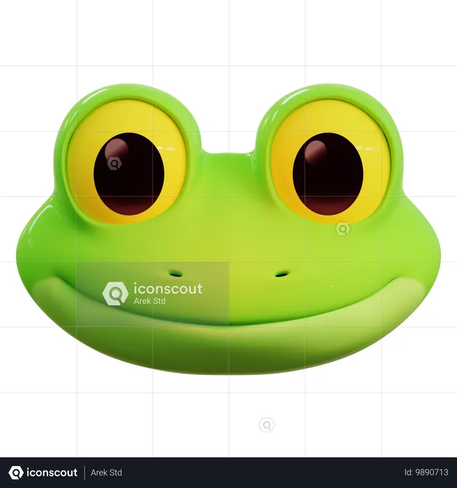 Emoticon de sapo fofo Emoji 3D Icon