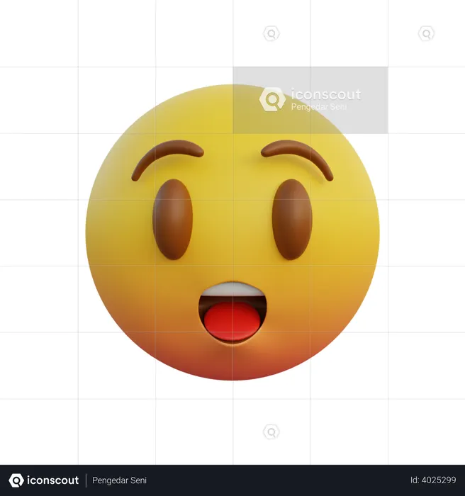 Emoticon expression very enthusiastic face Emoji 3D Emoji