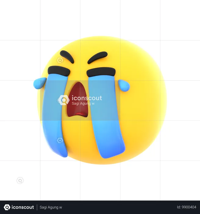 Emoticon de choro fofo Emoji 3D Icon