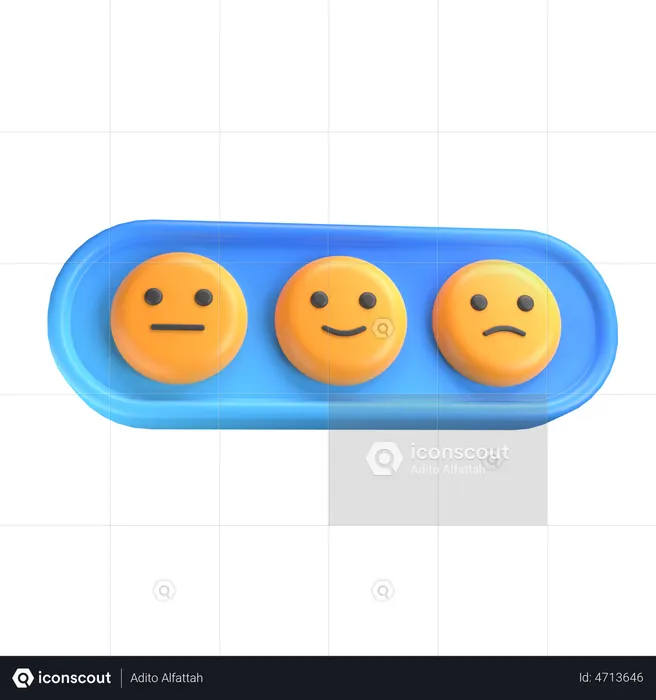 Emoticon Rating  3D Illustration