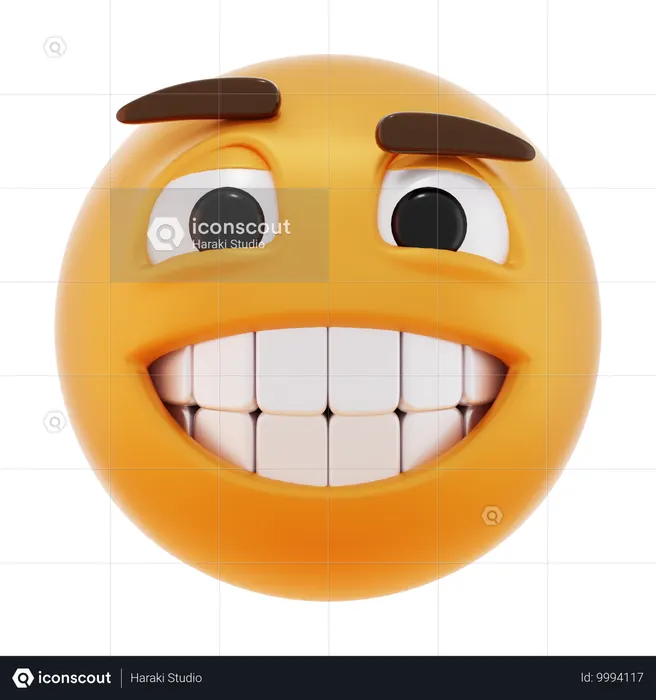 Emoticono de sonrisa Emoji 3D Icon
