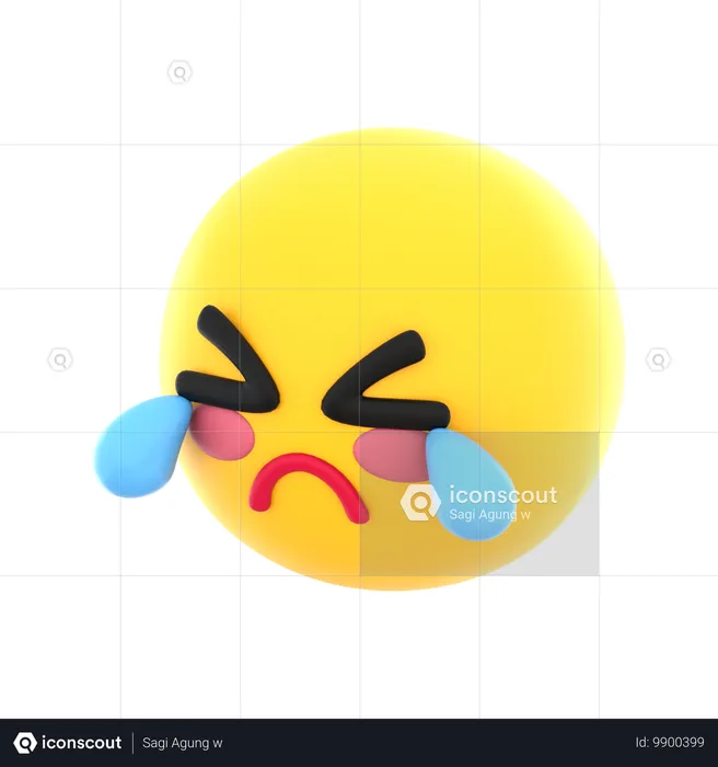 Émoticône de cri mignon Emoji 3D Icon