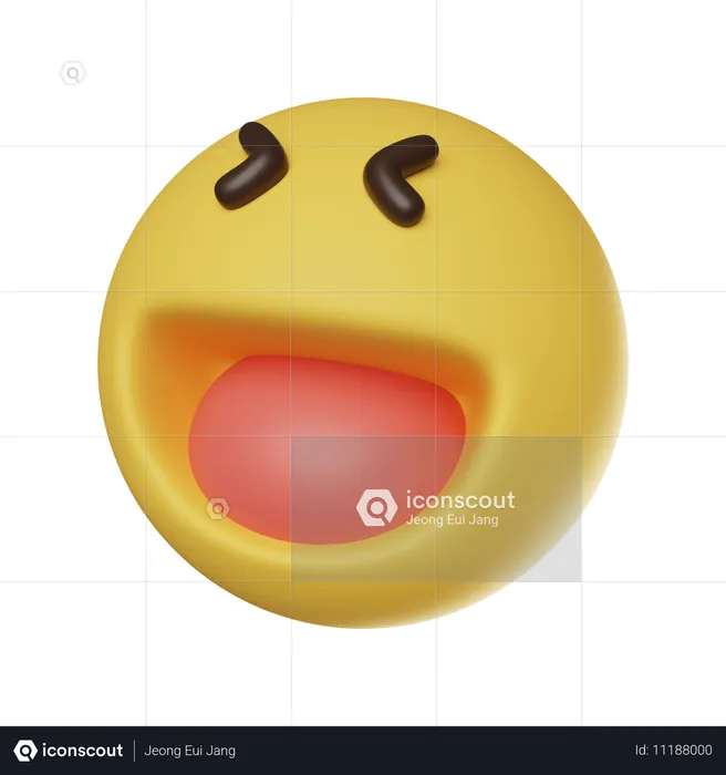 Emoticono de cara de risa a carcajadas Emoji 3D Icon