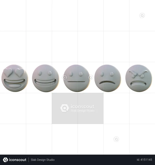 Emotionales Feedback Emoji 3D Emoji