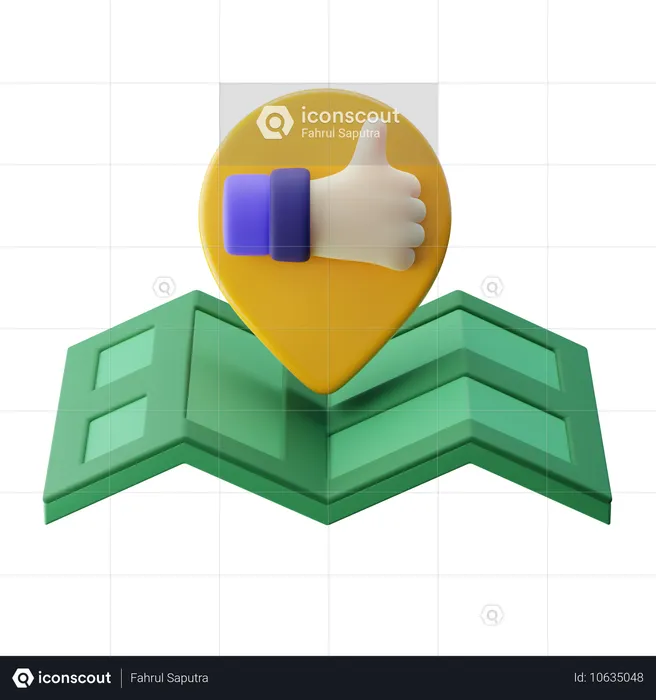 Empfohlener Ort, Pinpoint  3D Icon